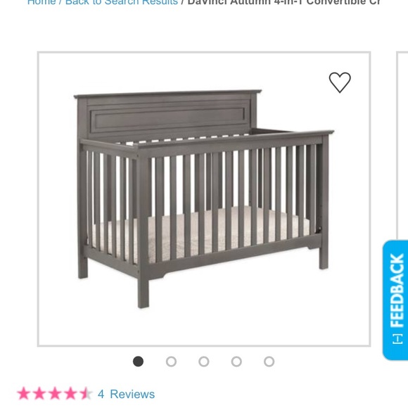 Davinci 4 in 1 convertible crib - Picture 2 of 4